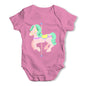 Blue Horse Carousel Baby Grow Bodysuit