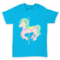 Blue Horse Carousel Baby Toddler T-Shirt