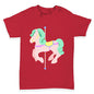 Blue Horse Carousel Baby Toddler T-Shirt