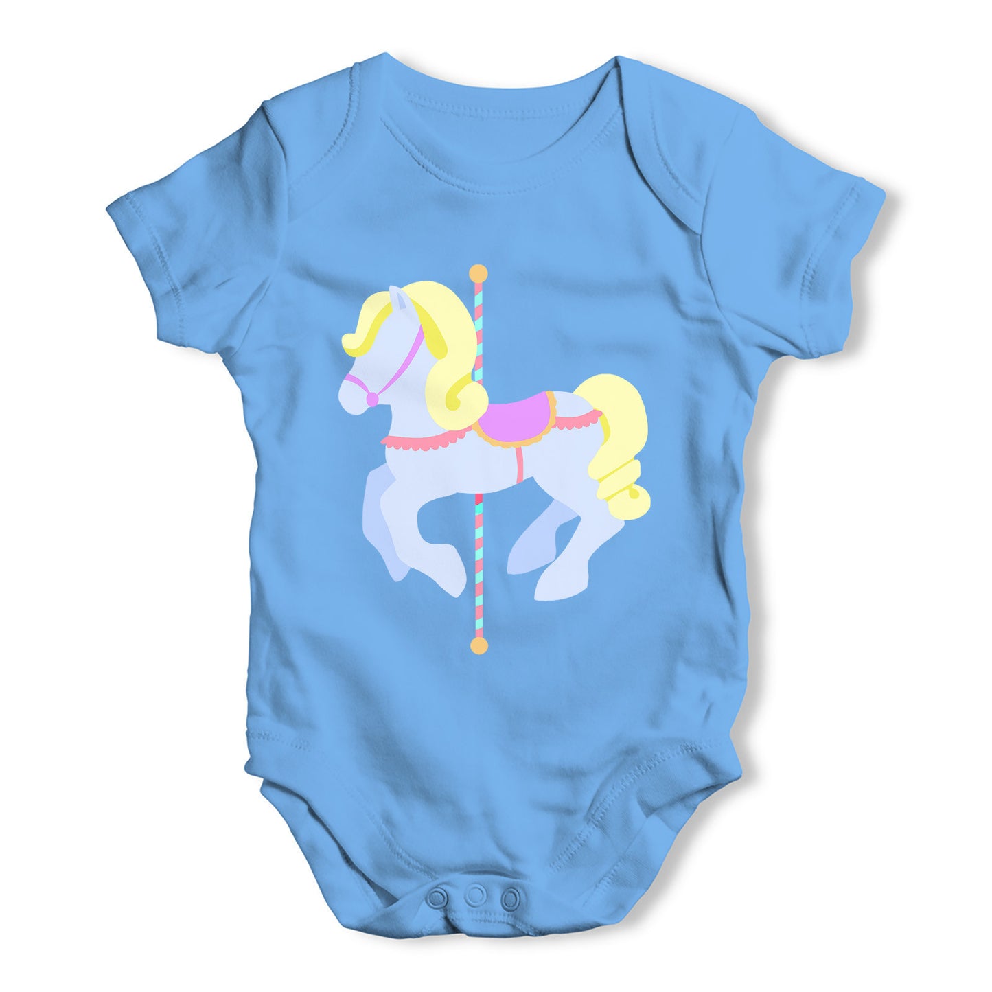 Carousel Purple Horse Baby Grow Bodysuit