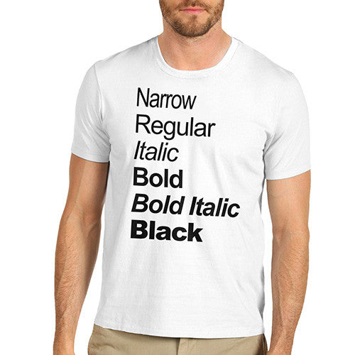 Men's Font Styles T-Shirt