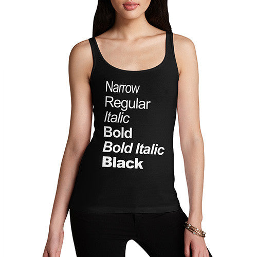 Woman's Font Styles Tank Top