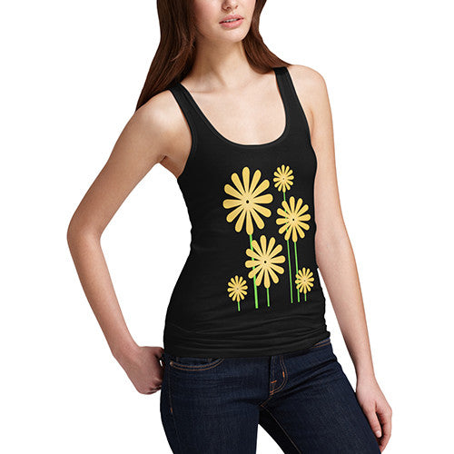 Women's Yellow Flowers Tank Top