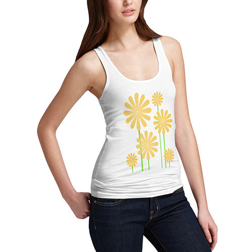 Women's Yellow Flowers Tank Top