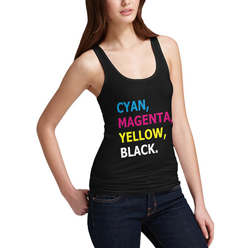 Women's Cyan Magenta Yellow Black CMYK Tank Top