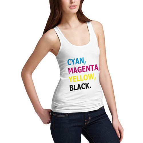 Women's Cyan Magenta Yellow Black CMYK Tank Top