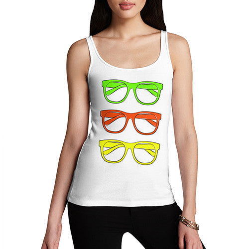 Women's Multicolour Specs Tank Top