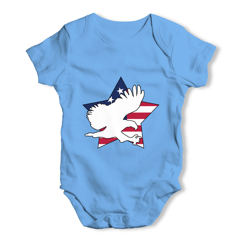 American Star And Eagle Baby Grow Bodysuit