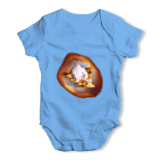 Space Pizza Cat Baby Grow Bodysuit