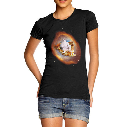 Women's Space Pizza Cat T-Shirt