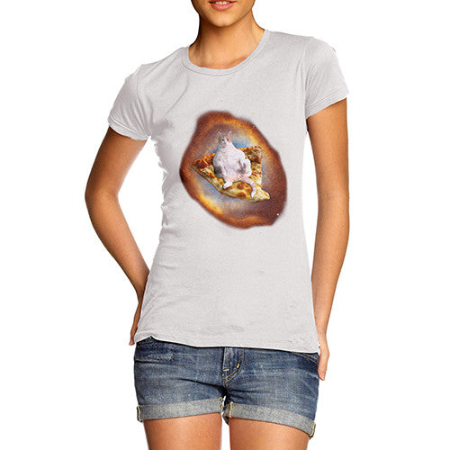 Women's Space Pizza Cat T-Shirt