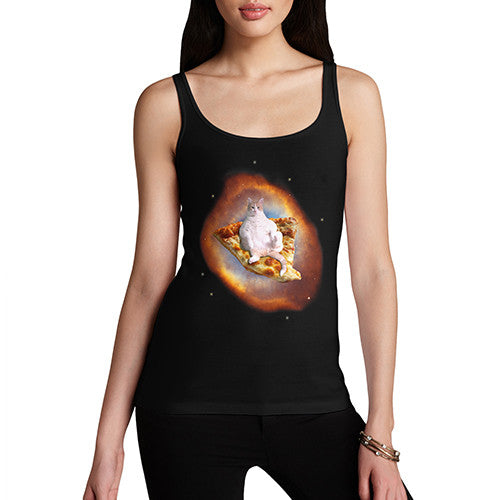 Women's Space Pizza Cat Tank Top