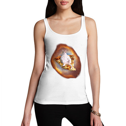 Women's Space Pizza Cat Tank Top