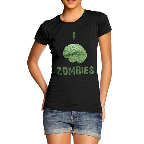 Women's I Love Zombie Brains T-Shirt