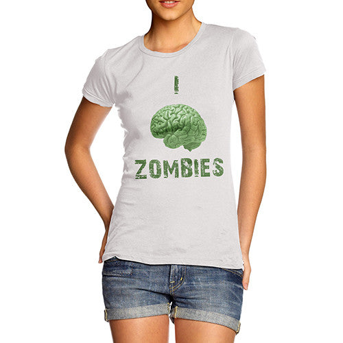 Women's I Love Zombie Brains T-Shirt