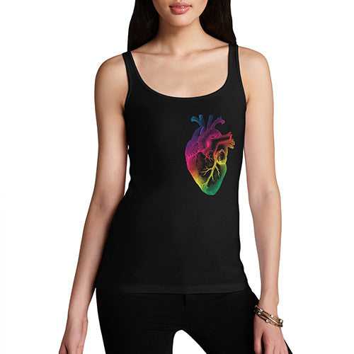 Women's Rainbow Heart Tank Top