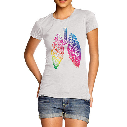 Women's Rainbow Lungs T-Shirt