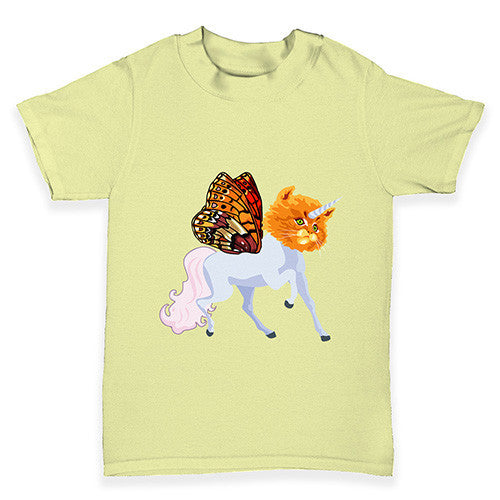 Unicorn Cat Butterfly Baby Toddler T-Shirt