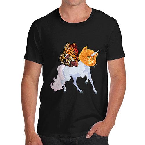 Men's Unicorn Cat Butterfly T-Shirt