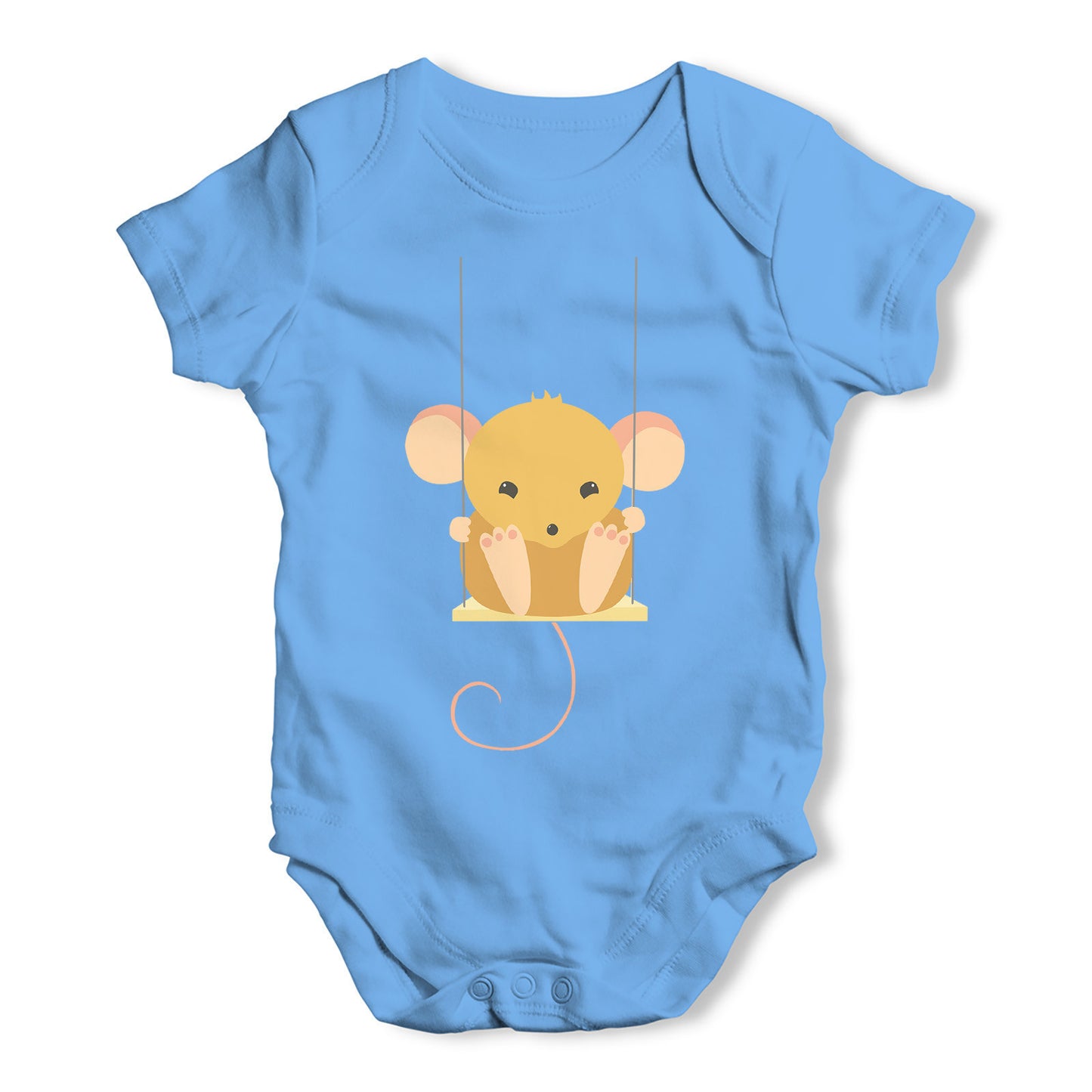 Mouse On A Swing Baby Grow Bodysuit