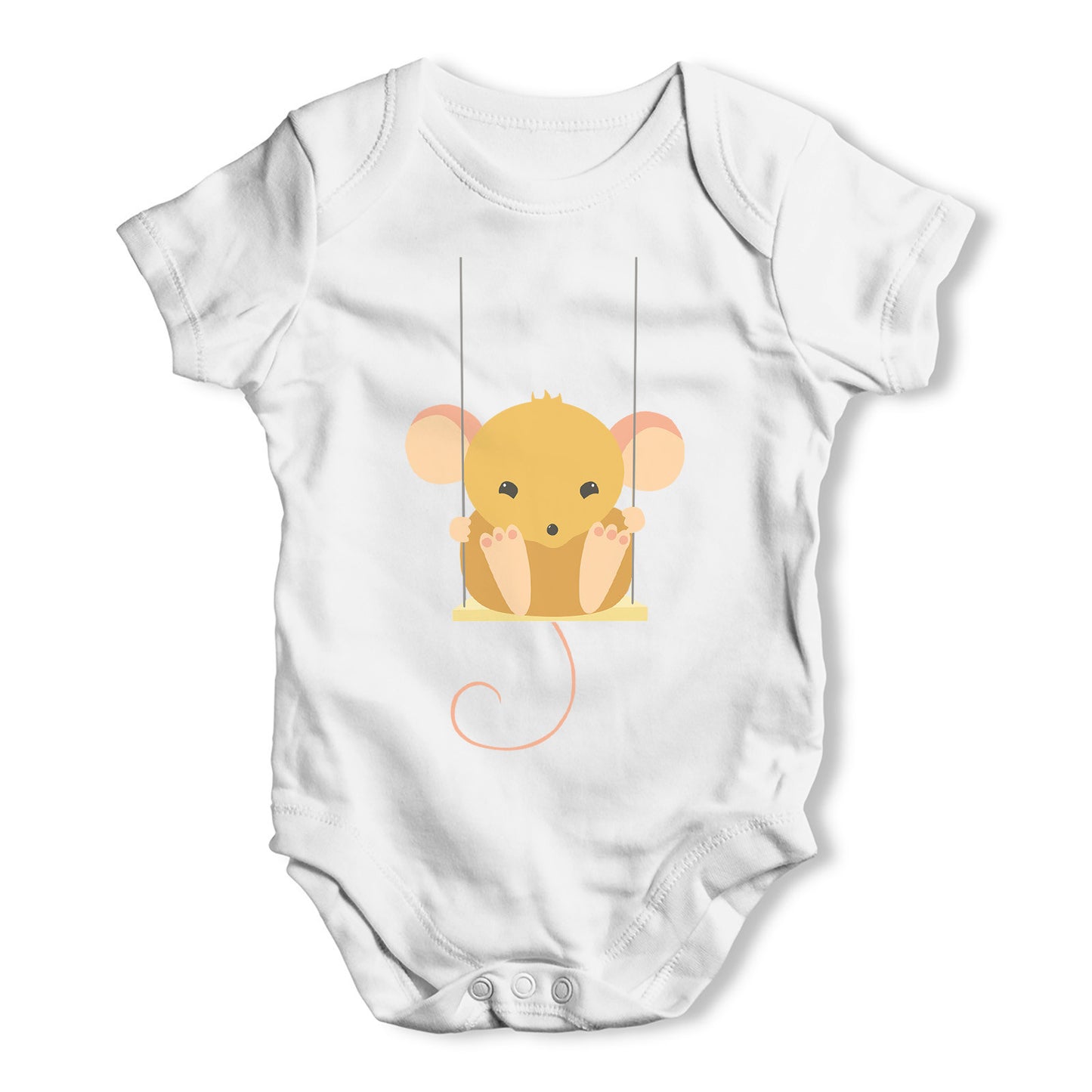 Mouse On A Swing Baby Grow Bodysuit