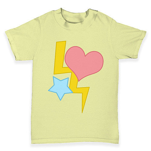 Lightning Heart Star Baby Toddler T-Shirt