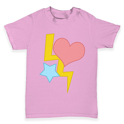 Lightning Heart Star Baby Toddler T-Shirt