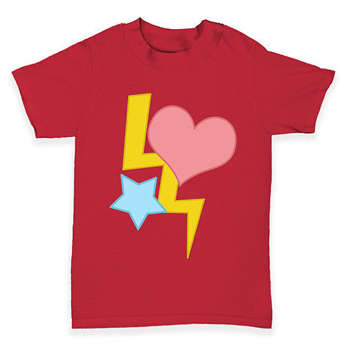 Lightning Heart Star Baby Toddler T-Shirt