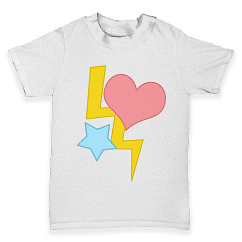 Lightning Heart Star Baby Toddler T-Shirt