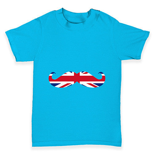 Union Jack Moustache Baby Toddler T-Shirt