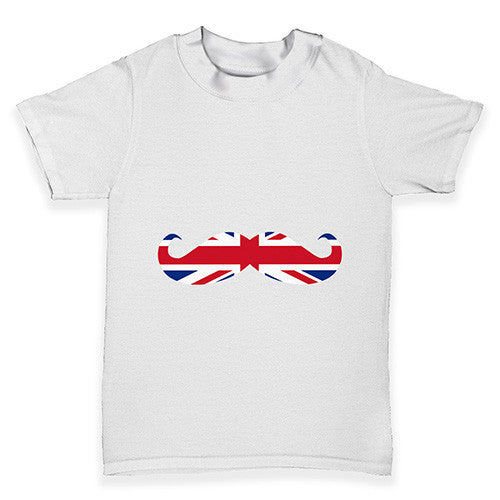 Union Jack Moustache Baby Toddler T-Shirt