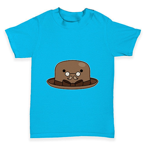 Bowler Hat Glasses Baby Toddler T-Shirt