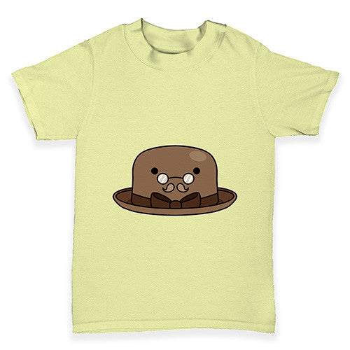 Bowler Hat Glasses Baby Toddler T-Shirt