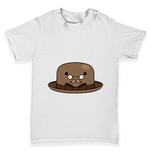 Bowler Hat Glasses Baby Toddler T-Shirt