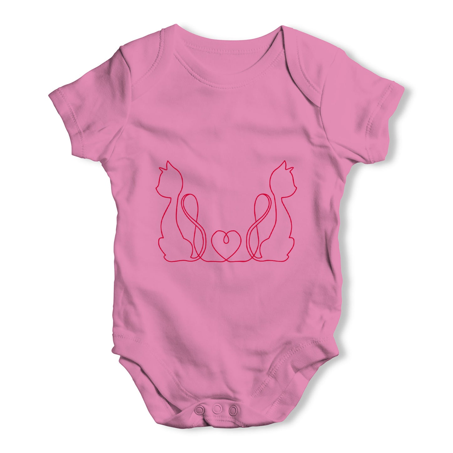 Twin Love Cats Baby Grow Bodysuit