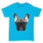 Hipster French Bulldog Nerdy Baby Toddler T-Shirt