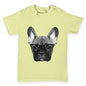 Hipster French Bulldog Nerdy Baby Toddler T-Shirt