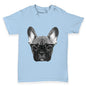 Hipster French Bulldog Nerdy Baby Toddler T-Shirt