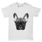 Hipster French Bulldog Nerdy Baby Toddler T-Shirt