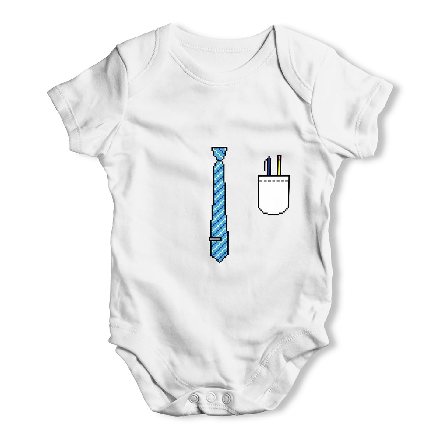 Tie And Pocket Baby Grow Bodysuit