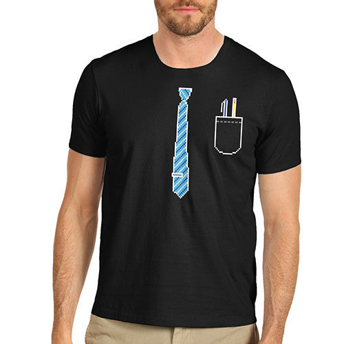 Men's Digital Tie & Pencil Holder T-Shirt