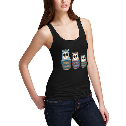 Women's Russian Doll Owl Tank Top