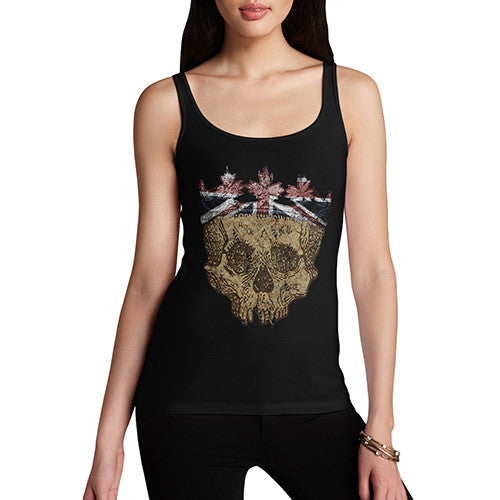 Women's Union Jack Crowned Skull Tank Top