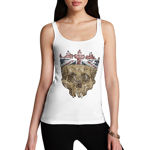 Women's Union Jack Crowned Skull Tank Top