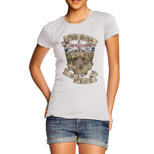 Women's British Skull God Save The King T-Shirt