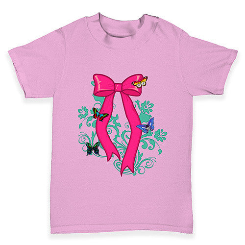 Butterfly Bow Baby Toddler T-Shirt
