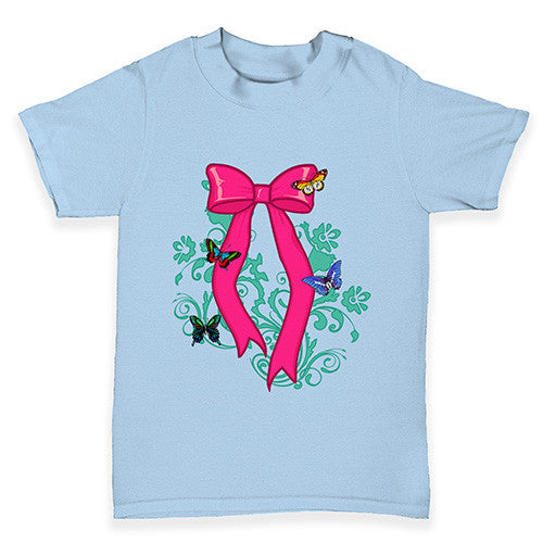 Butterfly Bow Baby Toddler T-Shirt
