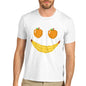 Men's Pixel Smiling Fruit White T Shirt