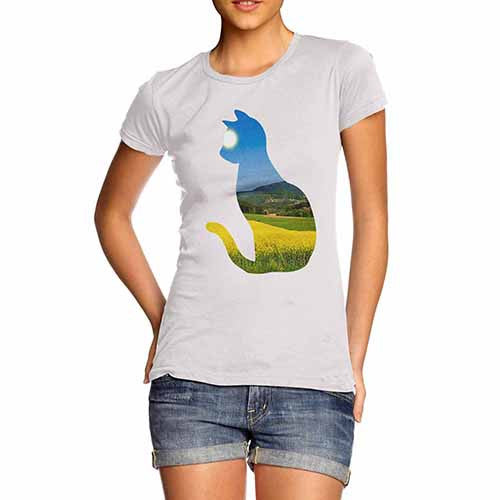 Women's Landscape Cat T-Shirt