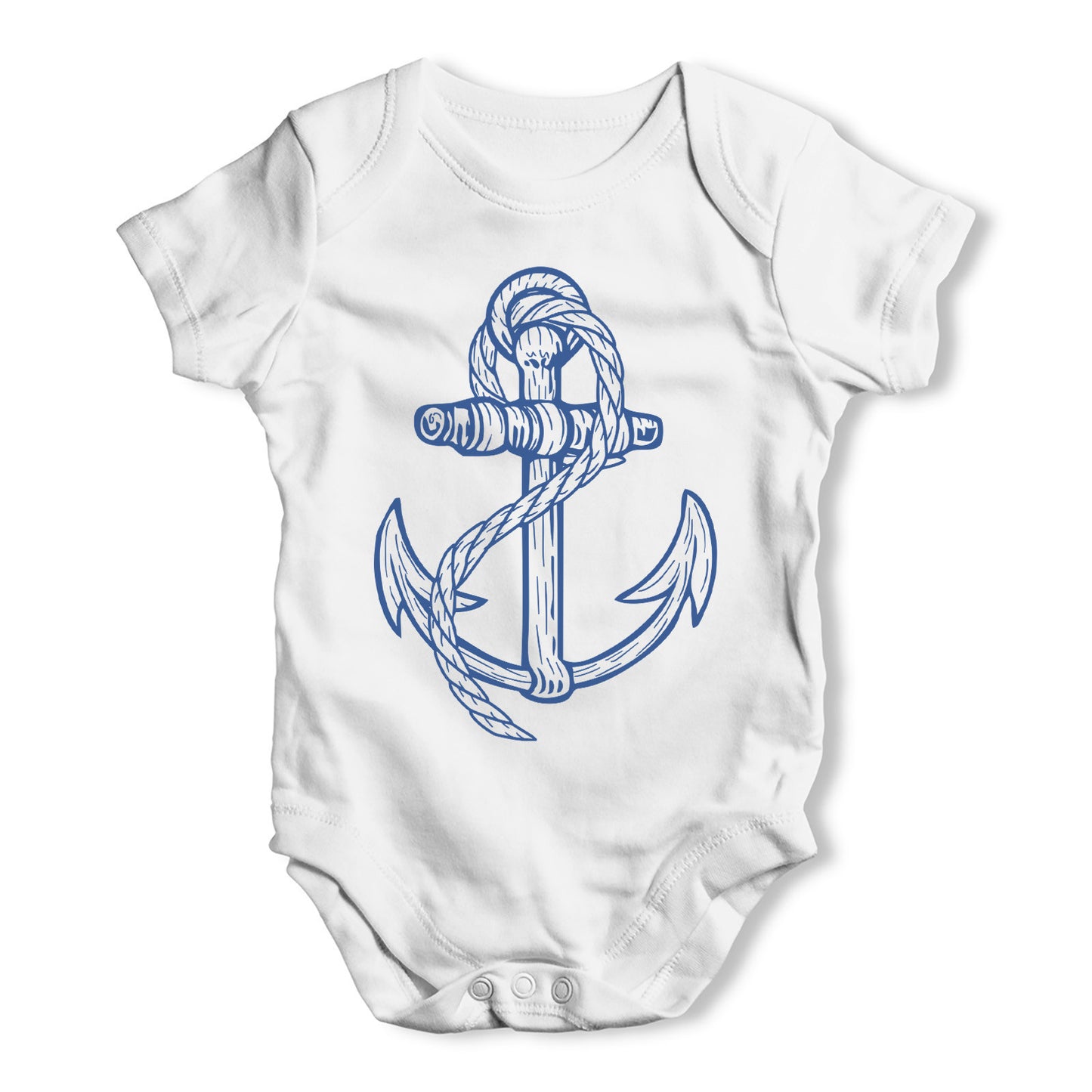 Navy Sailor Anchor Baby Grow Bodysuit